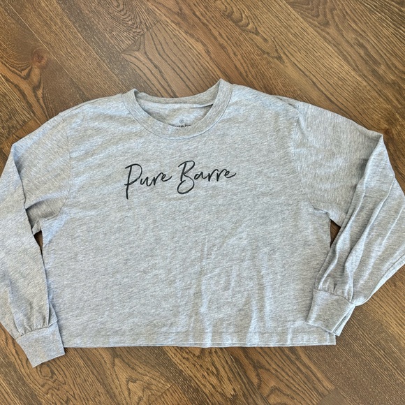 Pure Barre Tops - Pure Barre Gray Long Sleeve Tee
